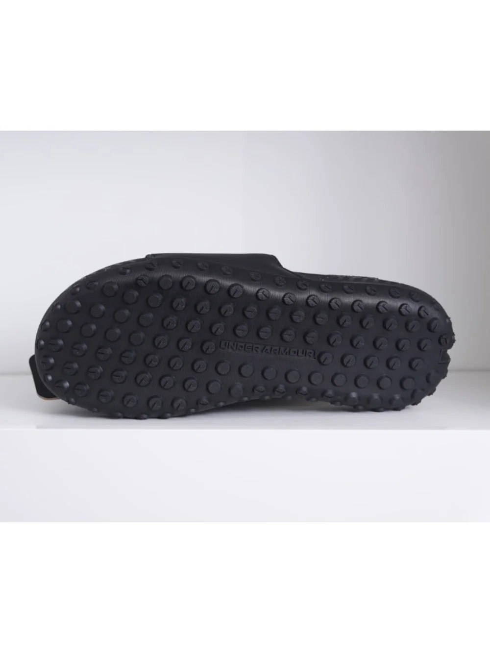 $70 Under Armour Project Rock UA U Rock 3 SL Black Slides Sandals Men's US 14